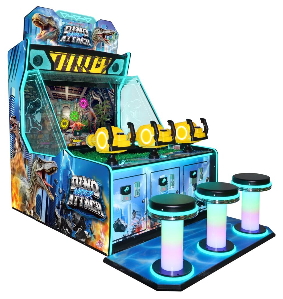 Dino Attack (3 spelers, waterschieten)